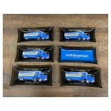 (6) Trucking Glass Ashtrays