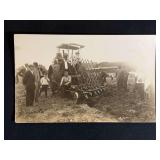 Rumely OilPull Tractor w/Oliver Plow Photo Postcard