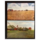 (2) Gas Traction Co. Big 4 Tractor Postcards
