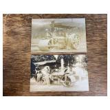 (2) Buffalo Springfield Steam Roller Photo Postcards