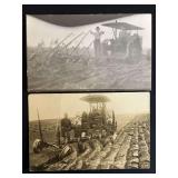 (2) IHC Tractor Photo Postcards