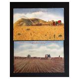 (2) Gas Traction Co. Big 4 Tractor Postcards