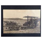 IHC Tractor + Car Photo Postcard