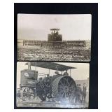 (2) Aultman & Taylor Tractor Photo Postcards
