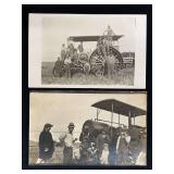 (2) Aultman & Taylor Tractor Photo Postcards