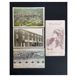 (4) Geiser Mfg. Co. Postcards + Trade Card