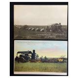 (2) Hart-Parr Tractor Postcards