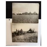 (2) Rumely OilPull Tractor + Threshing Photos