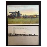 (2) Hart-Parr Tractor Postcards