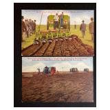 (2) Gas Traction Co. Big 4 Tractor Postcards