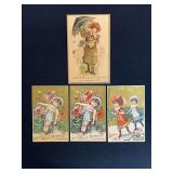 (4) Rumely Trade Cards