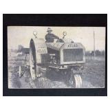 Atlas Tractor Photo Postcard
