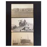 (3) Case Tracotor Photo Postcards