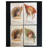 (4) Geiser Mfg. Co. Trade Cards
