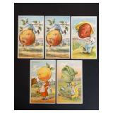 (5) Advance Thresher Co. Trade Cards