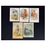 (5) Russell & Co. Trade Cards