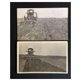 (2) Pioneer Tractor Photo Postcards