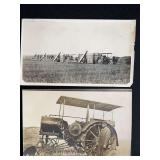 (2) Aultman & Taylor Tractor Photo Postcards