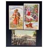 (3) Newark Machine Co. Trade Cards + Parker Postcard