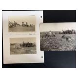 (3) Rumely Tractor + Harvest Photos