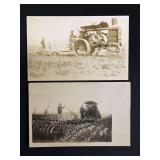 (2) Hart-Parr Tractor Photo Postcards