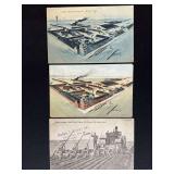 (3) Huber + Nichols & Shepard Postcards