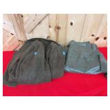 Military Wool Overcoat and Waterproof Poncho
