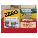 Assorted 38 Special Ammunition Boxes