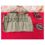 Military Canvas Ammunition Bandolier and Straps