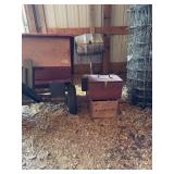 Lawn and Garden Utility Cart and Metal Storage Container