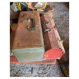 (2) Metal Toolboxes with Assorted Hand Tools and Hardware