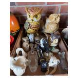 Assorted Ceramic and Glass Animal Figurines Collection