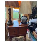 Custom Sangamo Electric Company Watt-Hour Meter Table Lamp w/ (2) Living Room Tables