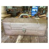 Metal Tool Box with Assorted Hand Tools