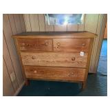Wooden Four-Drawer Chest with Round Knobs