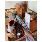 Assorted Decorative Home Goods and Birdhouse Collection
