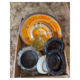 Assorted Collection of Glass and Ceramic Ashtrays