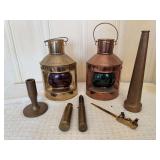 Collection of Nautical and Military Decorative Metalware