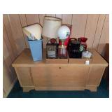 Lane Cedar Chest with Assorted Household and Decorative Items