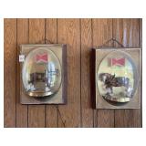 Pair of Budweiser Clydesdale Horse Wall-Mounted Lighted Displays