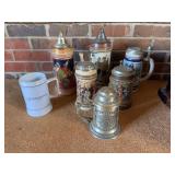 (6) Decorative Beer Steins and Mugs