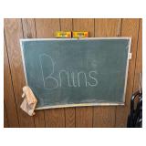 Wall-Mounted Green Chalkboard with Erasers