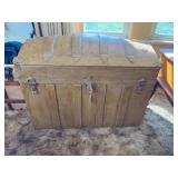 Dome Top Storage Trunk with Floral Interior Lining