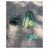 John Deere Themed Cast Iron Wall Bell and Decorative Wind Chime Set