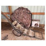 (2) Lincoln Outfitters LO-75 Hunting Blinds and Two-Wheeled Game Cart