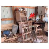 Assorted Workshop Tools and Storage Cabinet Lot