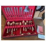 Harmony House Tradition Silverplate Flatware Set in Wooden Case
