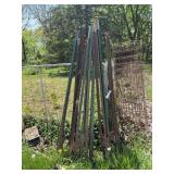 Collection of Steel and Agricultural Fence Posts