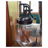 Maytag Advertising Oil Can and Glass Dazey Churn Jar
