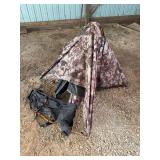 Muddy Outdoors Camouflage Ground Hunting Blind with Carrying Case